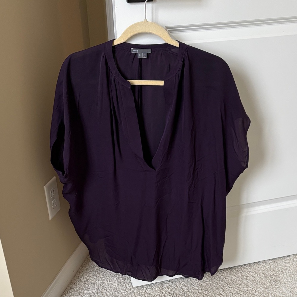 Vince Deep Purple Women's Blouse